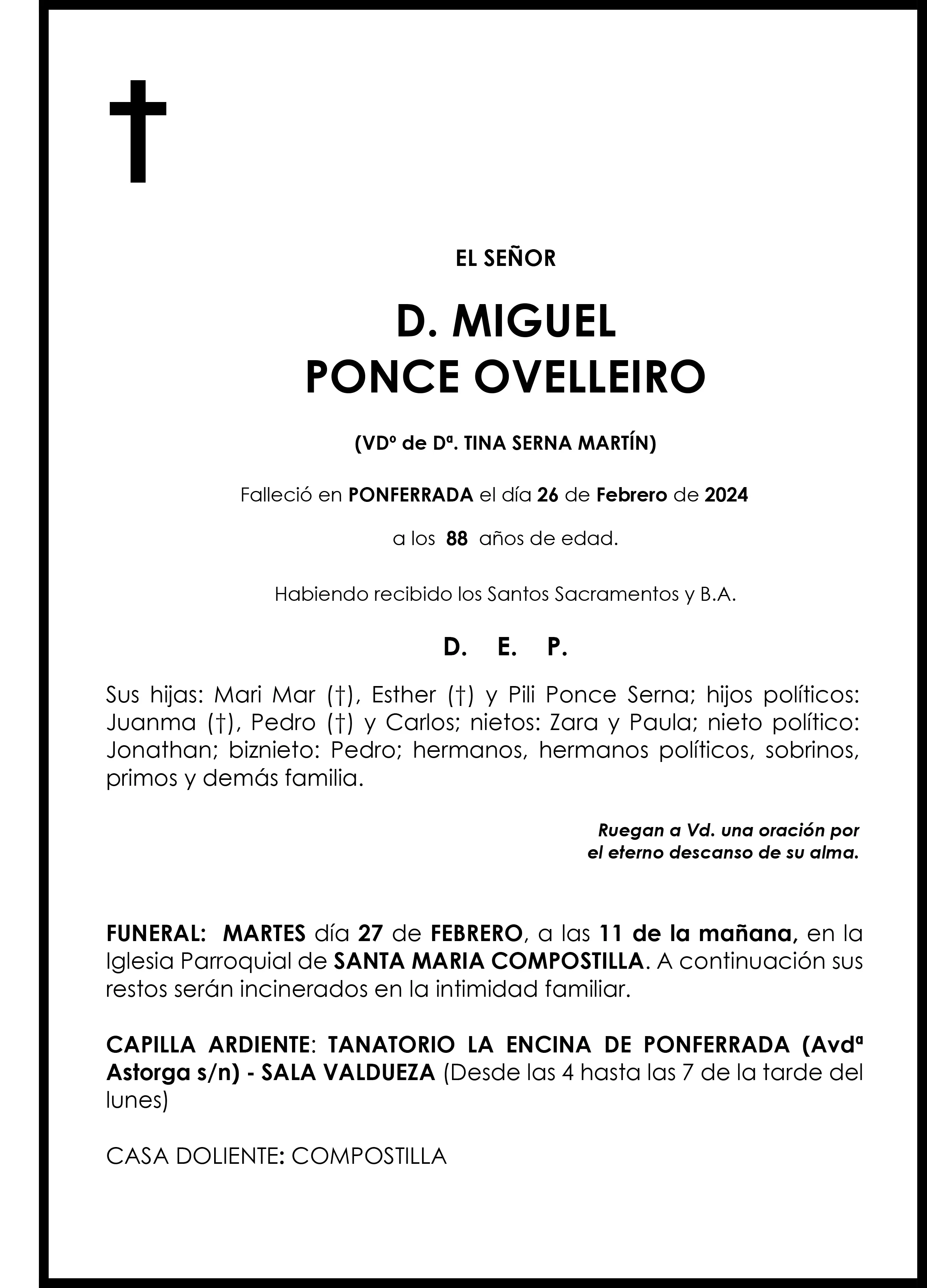 MIGUEL PONCE OVELLEIRO