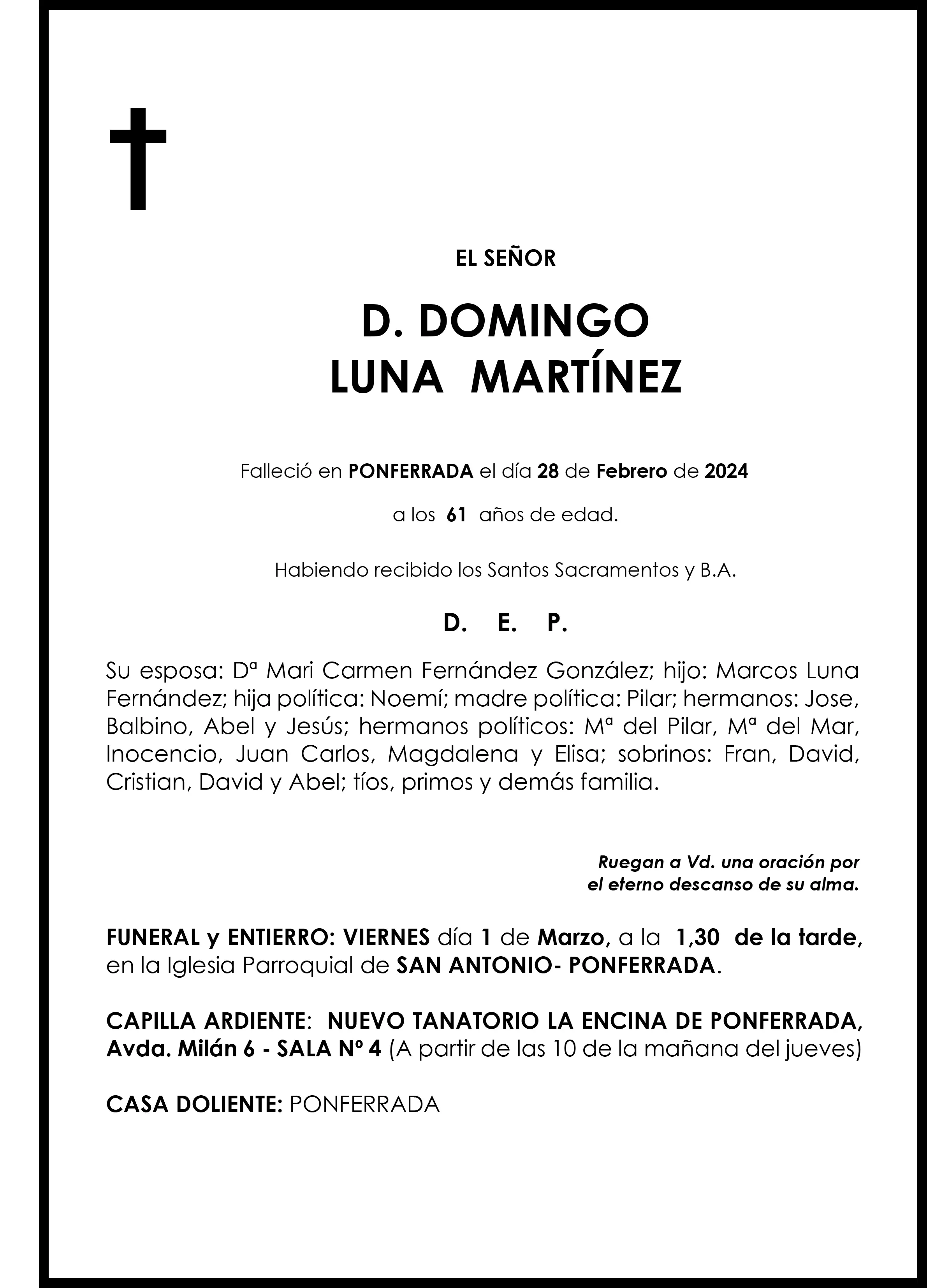 DOMINGO LUNA MARTINEZ