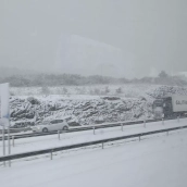 Nieve en las carreteras del Bierzo  