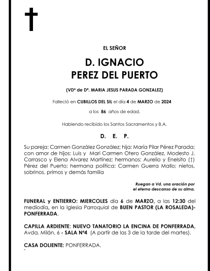 IGNACIO PEREZ DEL PUERTO