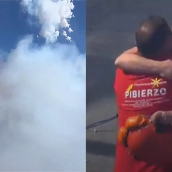 Así 'retumbó' Valencia con la traca de Pibierzo en la mascletá
