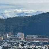 Nieve en las montañas del Morredero y Aquiana en El Bierzo 