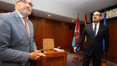 Pleno extraordinario del Ayuntamiento de Ponferrada. Olegario Ramón y Marco Morala