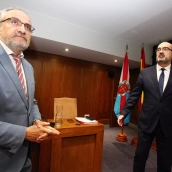 Pleno extraordinario del Ayuntamiento de Ponferrada. Olegario Ramón y Marco Morala