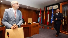 Pleno extraordinario del Ayuntamiento de Ponferrada. Olegario Ramón y Marco Morala.