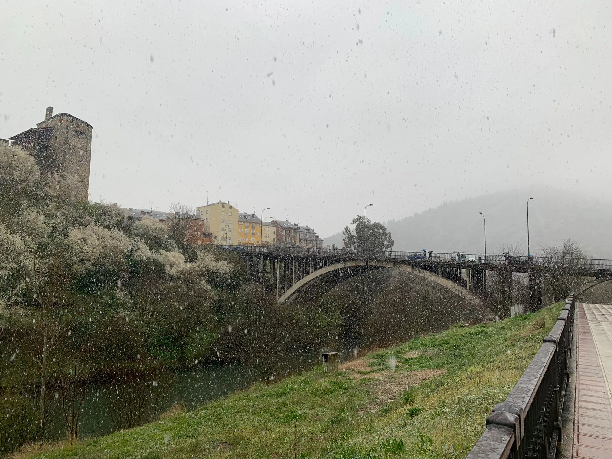 Nieve en el Castillo de Ponferrada (1)
