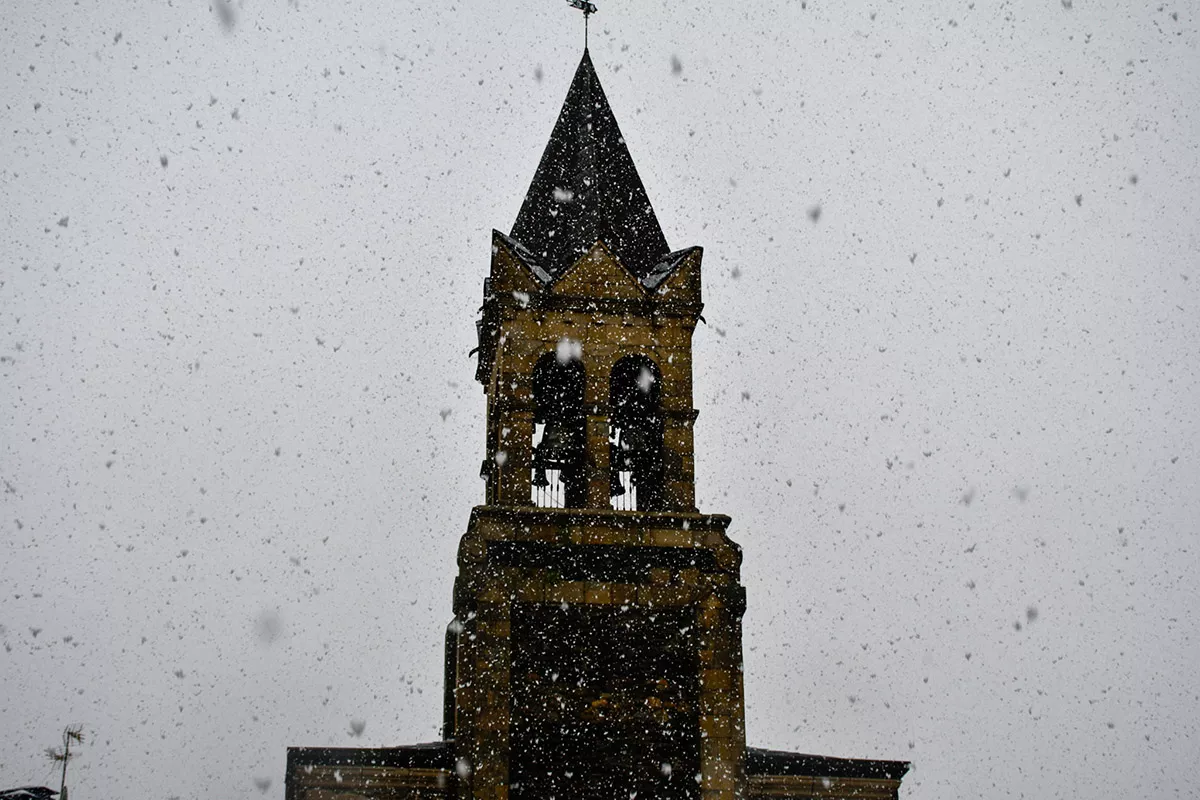 Nieve en el casco antiguo de Ponferrada (1)