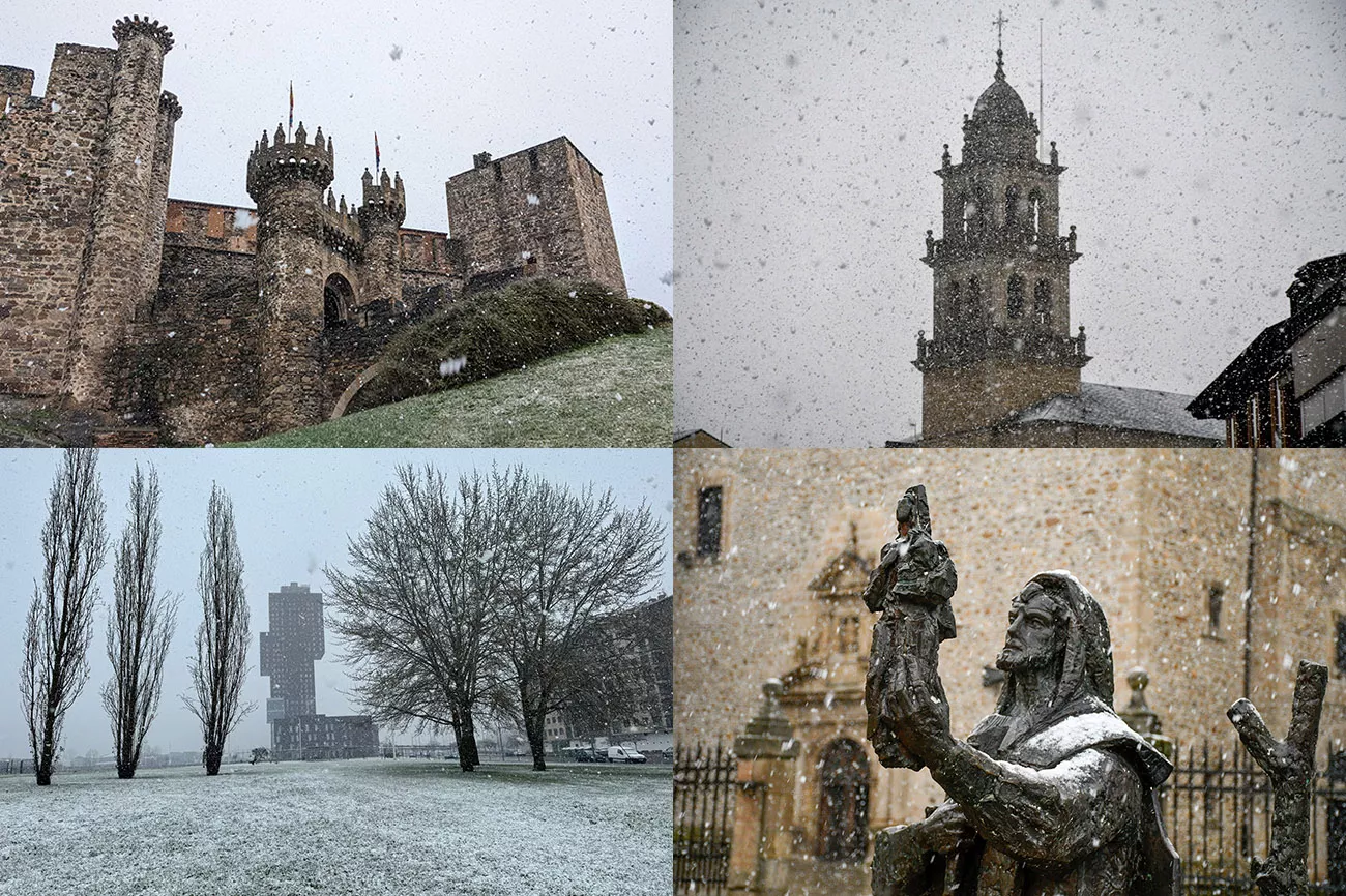 Fotos de la nieve en Ponferrada