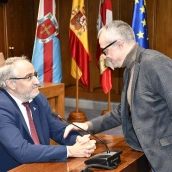 Portavoz del PSOE en Ponferrada, Olegario Ramón y el concejal de Hacienda, Luis Antonio Moreno