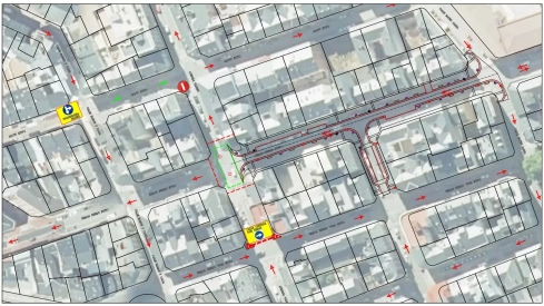 Mapa obras de la calle Gómez Núñez