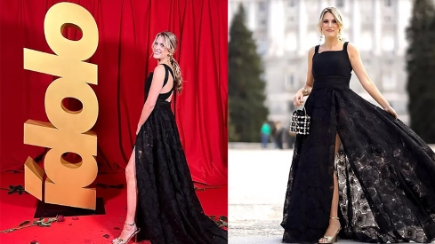 La diseñadora berciana Silvia Fernández viste a la influencer 'Mitacondequitaypon' en los Premios Ídolo