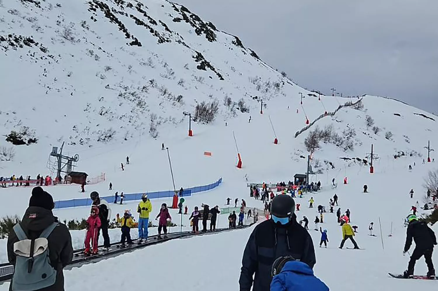 Imagen de la estación de Leitariegos esta fin de semana