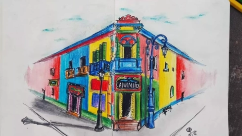 Un mural de color que recorre América Latina: el proyecto de la artista María Salas, afincada en El Bierzo