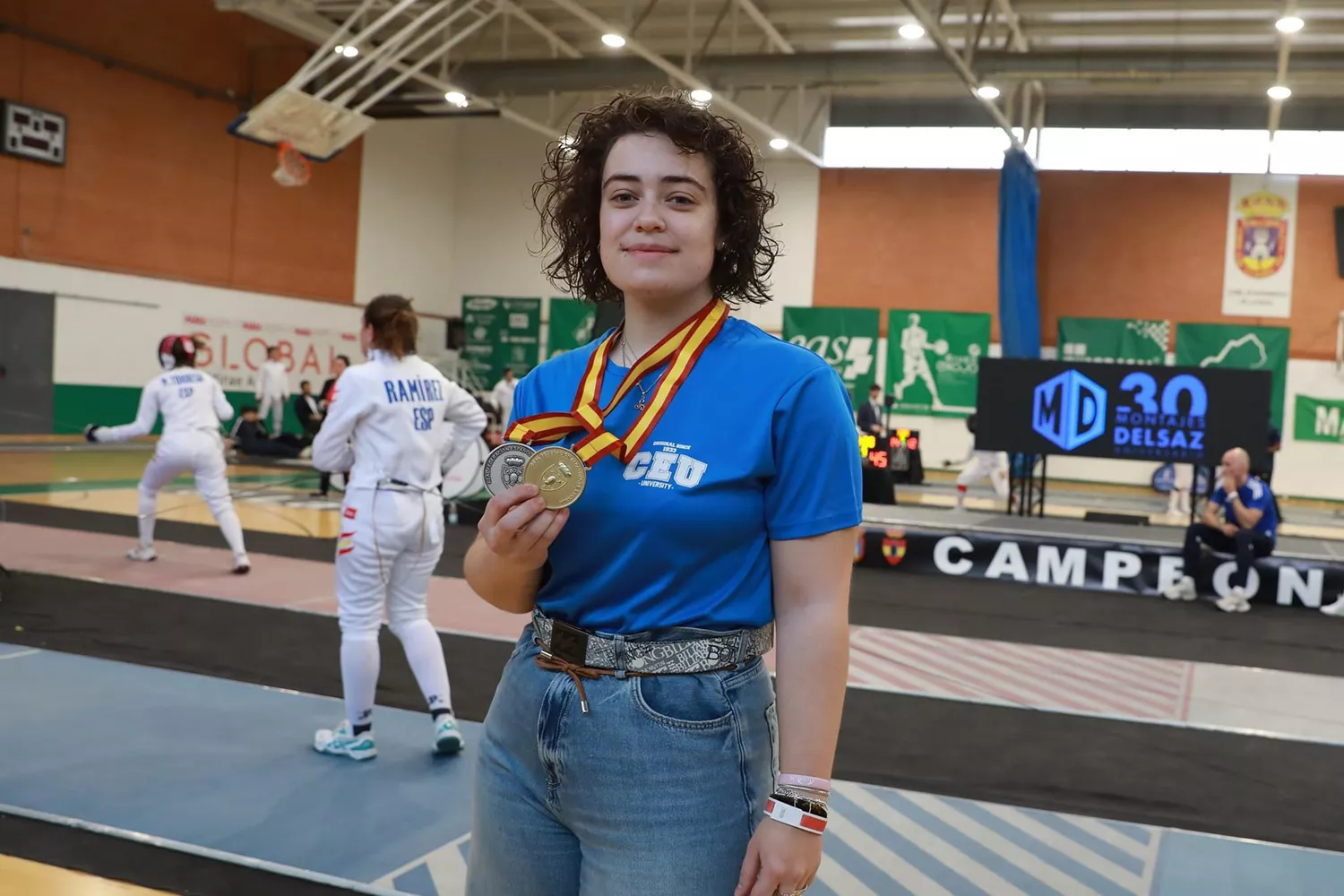 La deportista berciana Ariadna Castro, medalla de plata en el Campeonato de España Sub23 al Florete