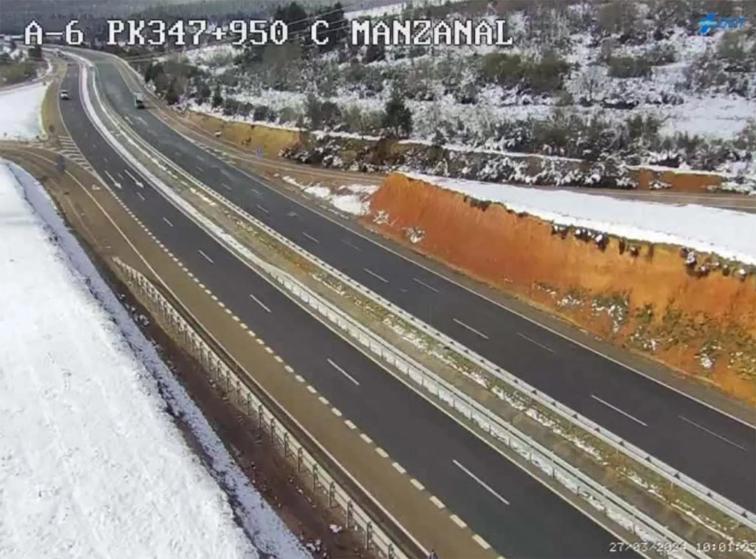 Imagen de las cámaras de la DGT a la altura del Manzanal Imagen de las cámaras de la DGT a la altura del Manzanal