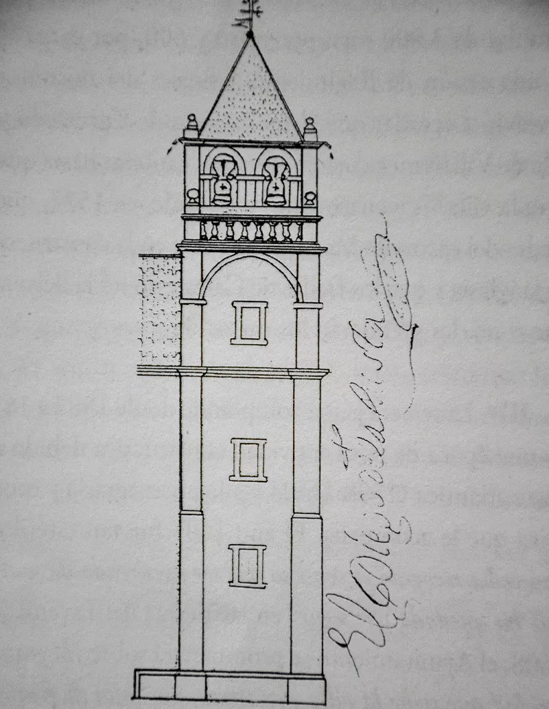 Segundo diseño de la torre de La Encina de Lucas de Ligar