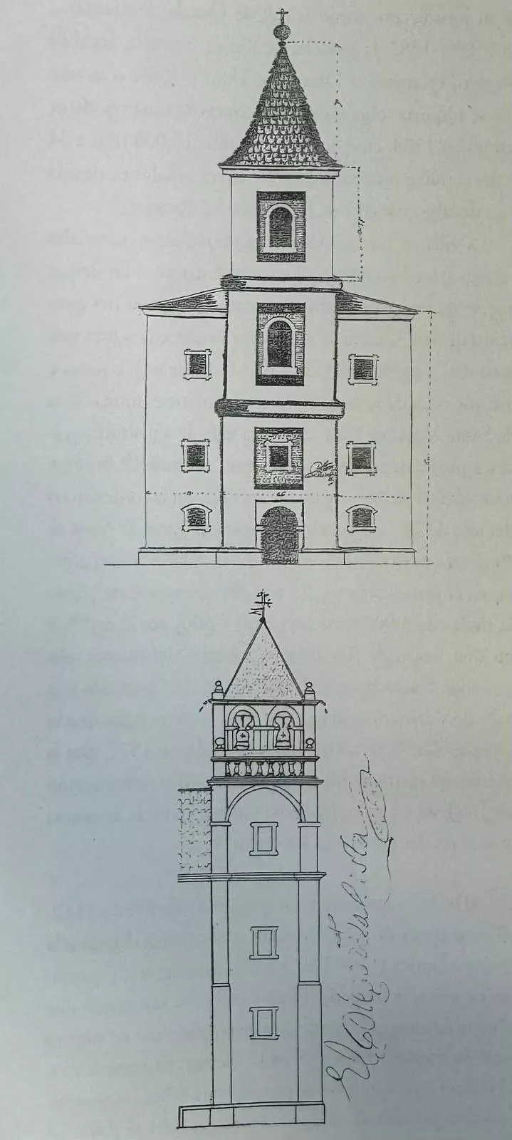 Diseño actual de la torre de La Encina de estilo barroco