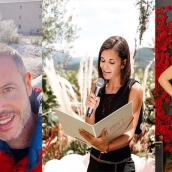 La periodista Irene Villa elige un vestido de Silvia Fernández para su boda con David Serrato, que oficiará la maestra de ceremonias berciana Beatriz Robleda