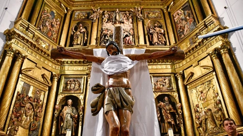 Desenclavo en el interior de la Basílica de La Encina por la lluvia (12)