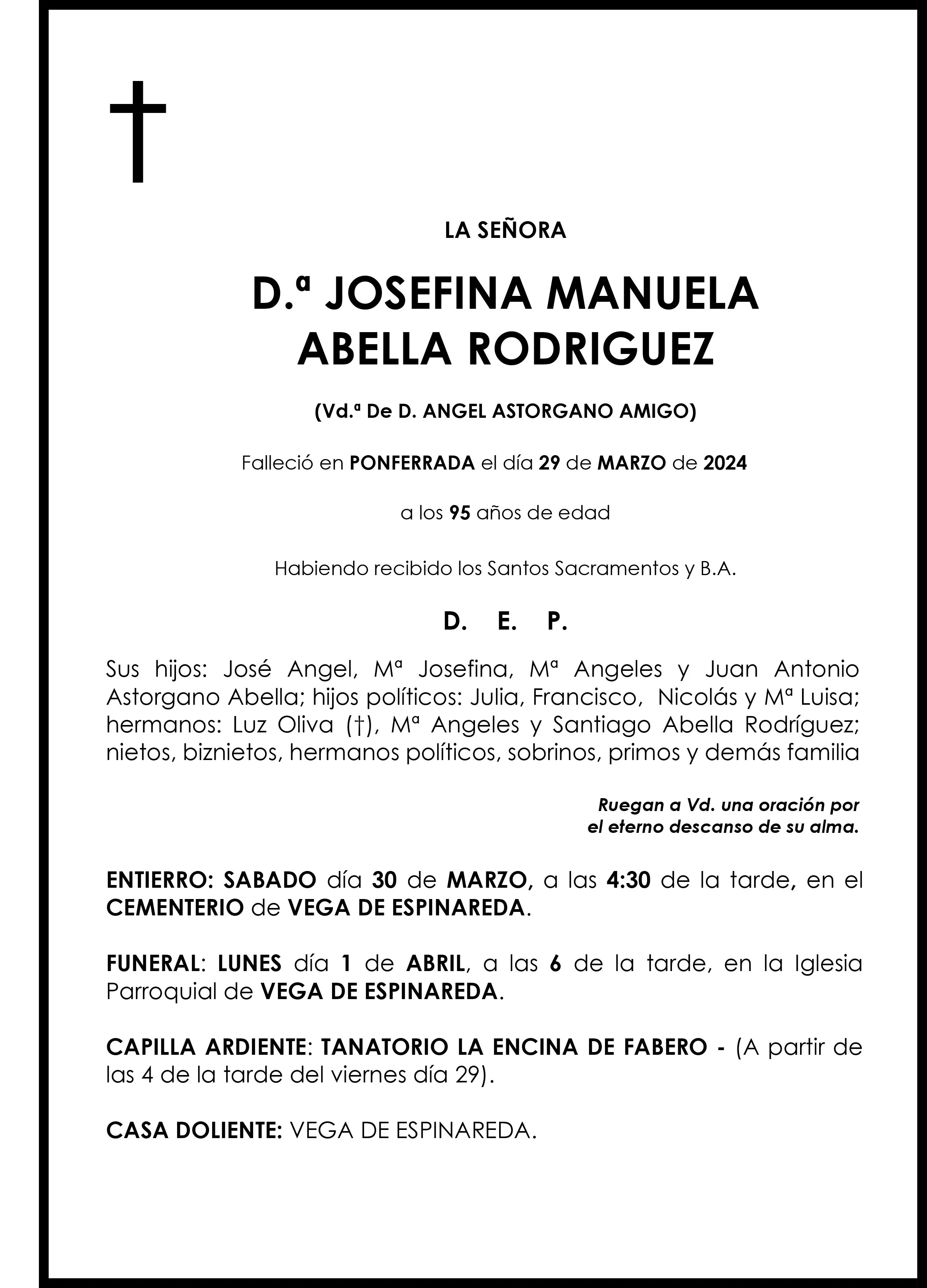 JOSEFINA MANUELA ABELLA RODRIGUEZ