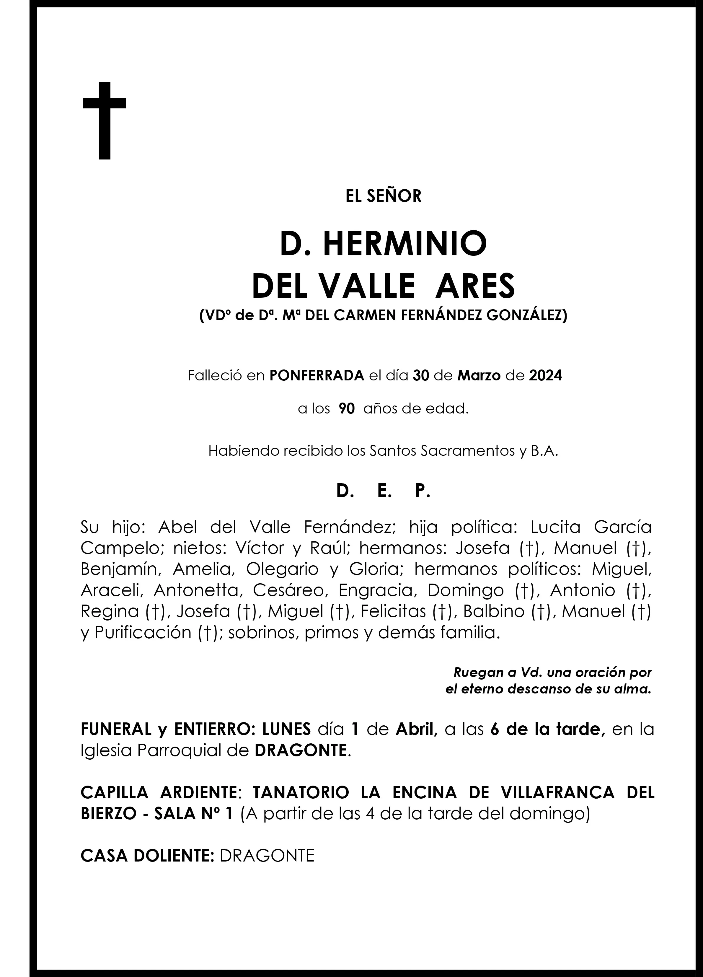 HERMINIO DEL VALLE ARES