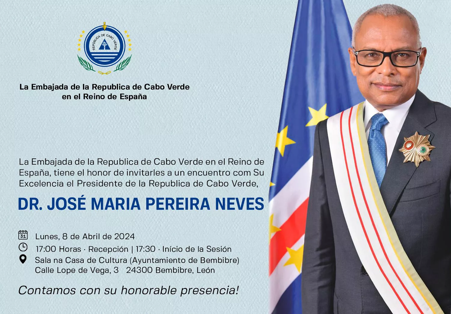 El presidente de Cabo Verde visitará El Bierzo para reunirse con la comunidad de 'cabobercianos'