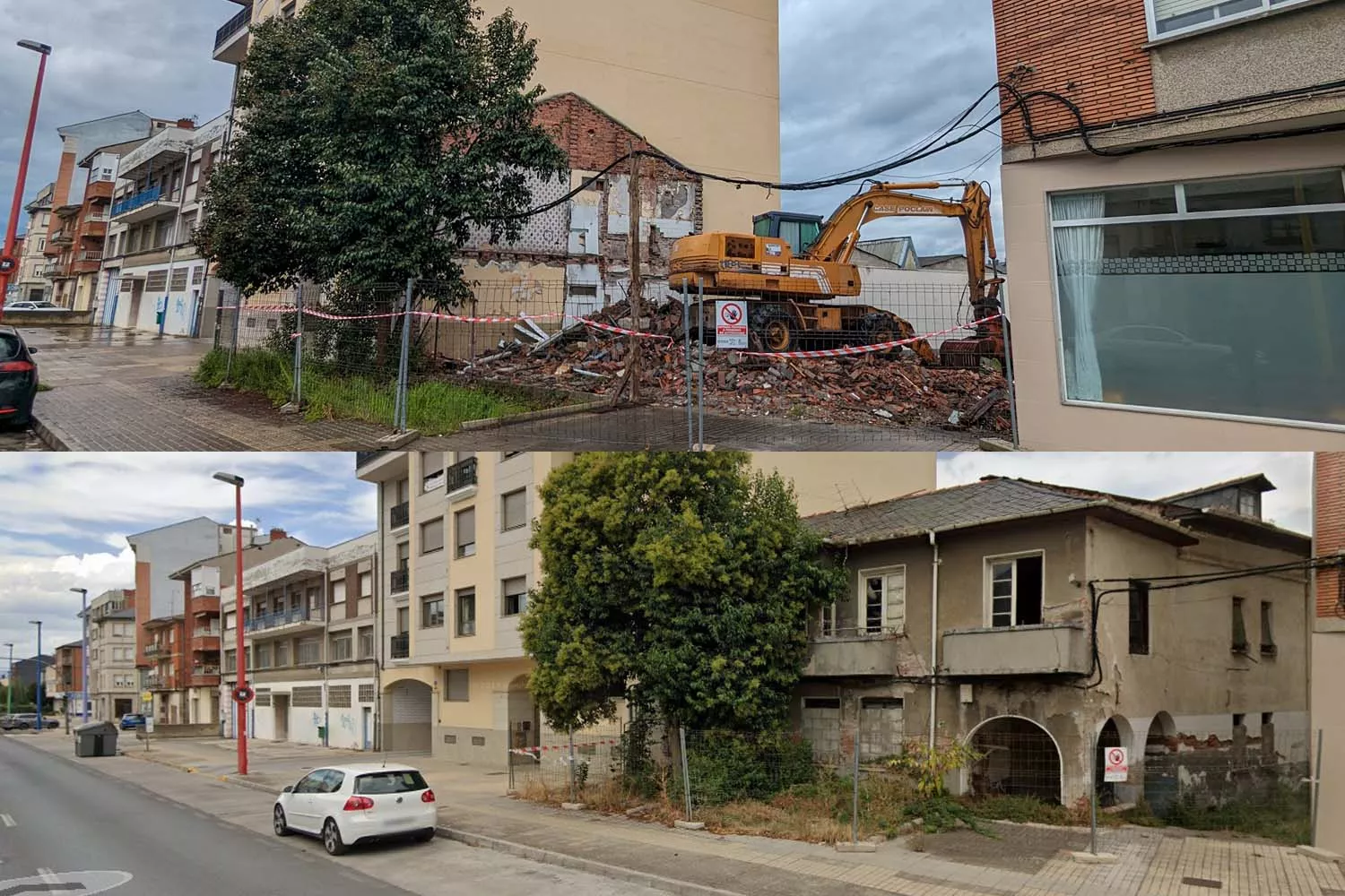 Antes y después del conocido caserón situado en la Avenida de Portugal de Ponferrada