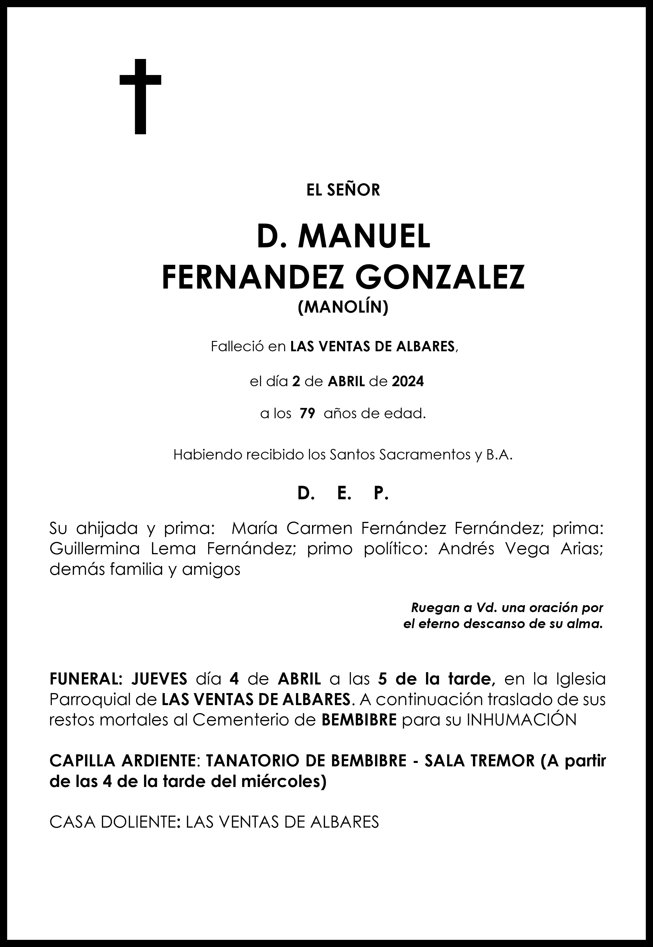 MANUEL FERNANDEZ GONZALEZ