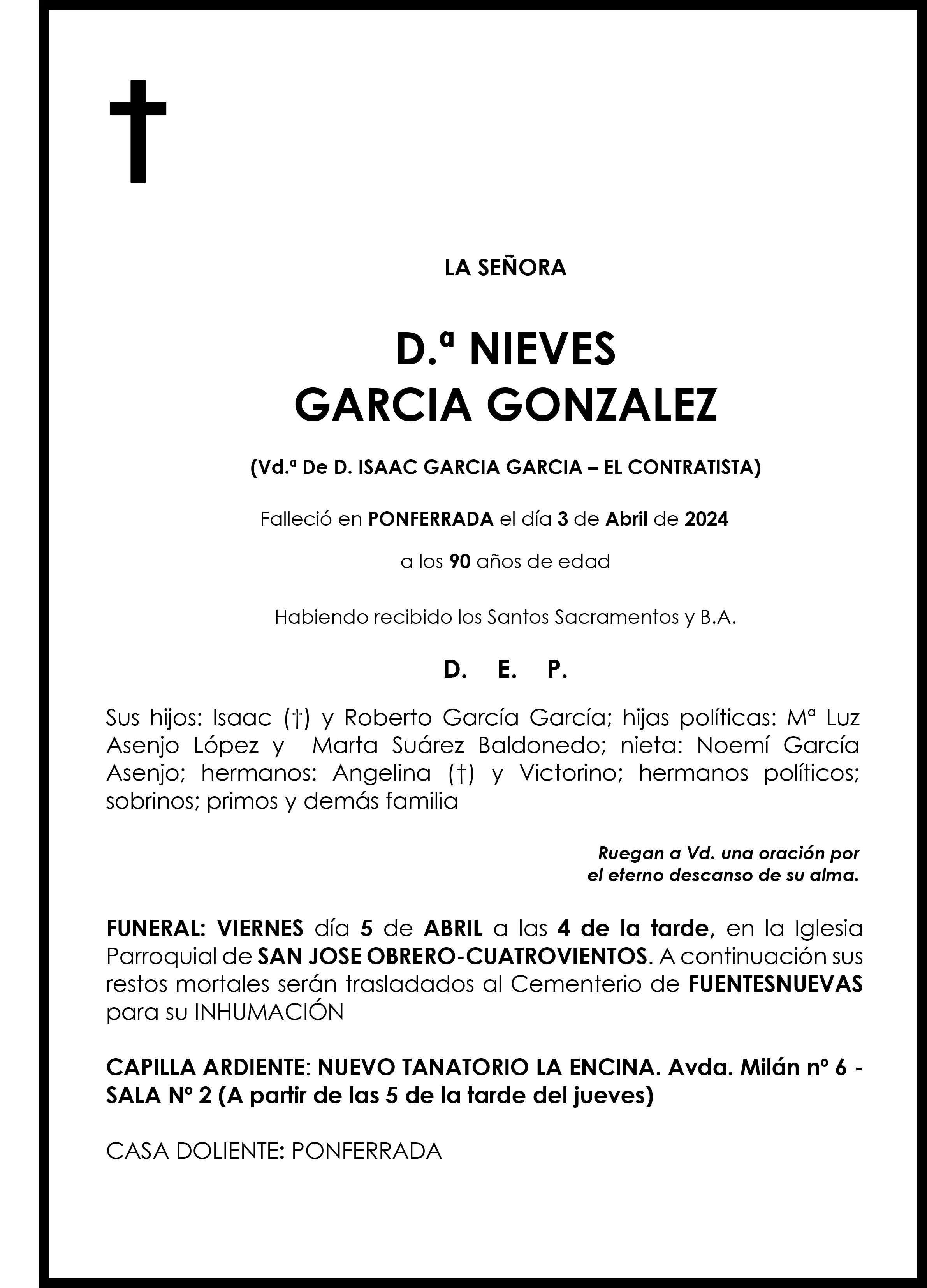 NIEVES GARCIA GONZALEZ