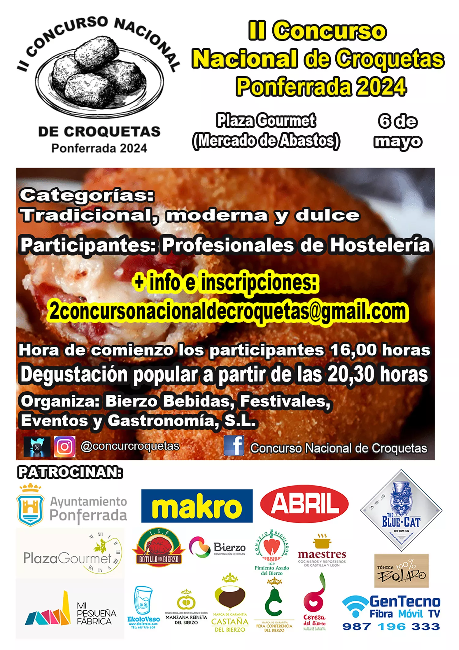 cartel concurso nacional croquetas ponferrada 2024 cartel concurso nacional croquetas ponferrada 2024