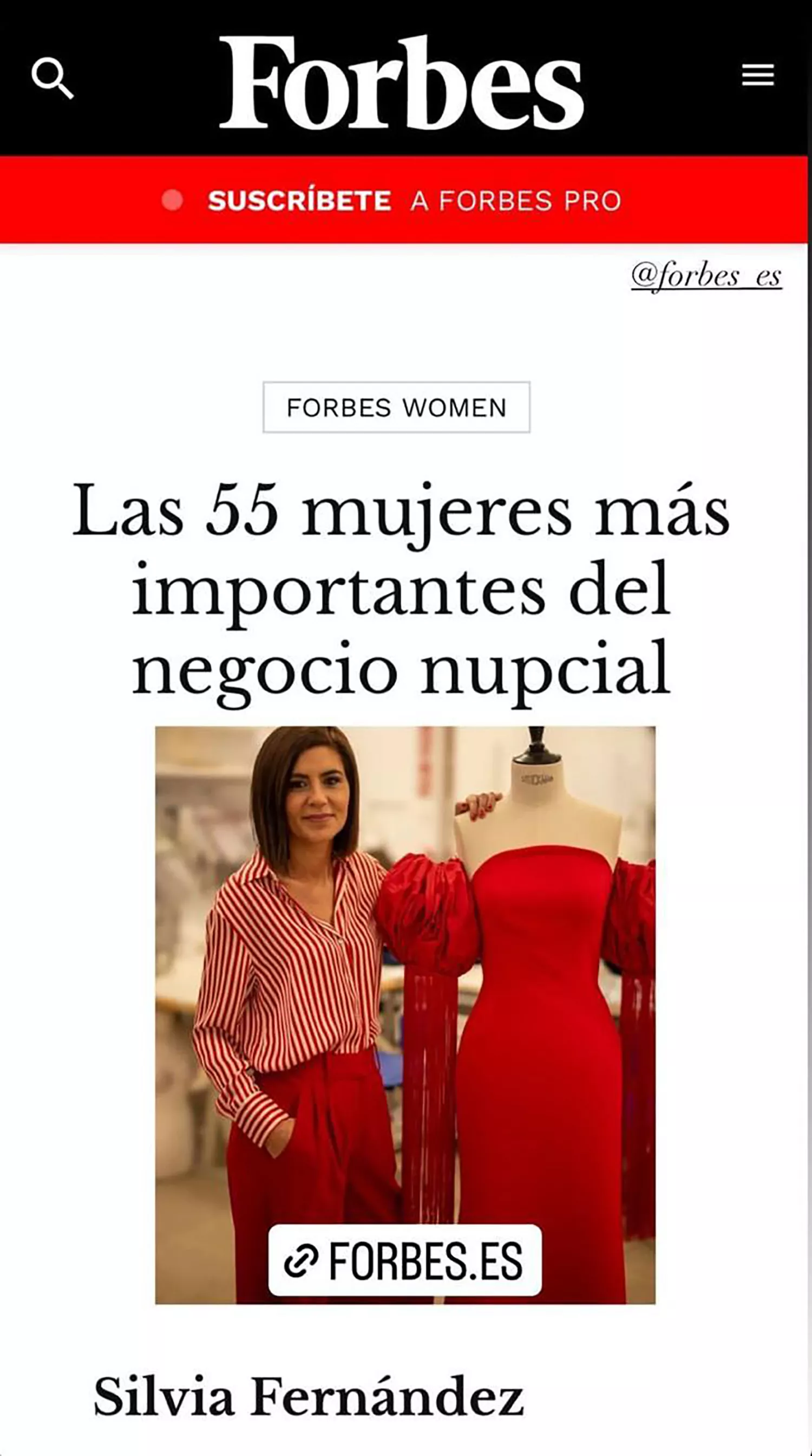 Silvia Fernández en Forbes