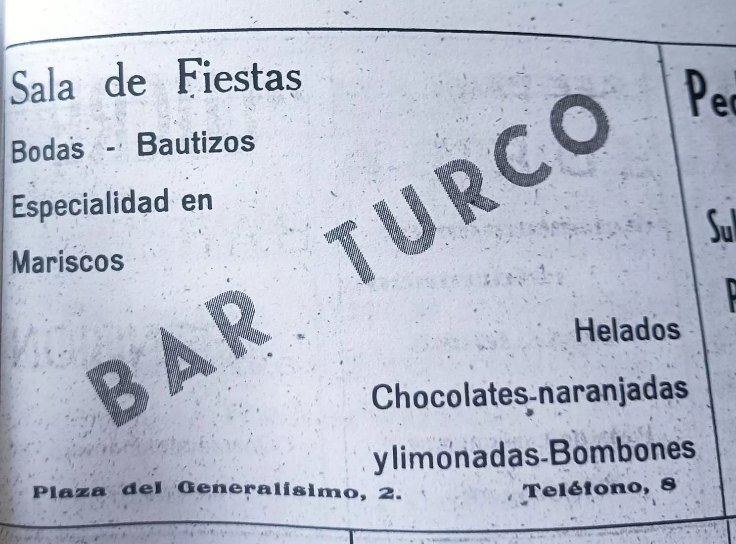 Anuncios de negocios de Ponferrada antes de 1944 