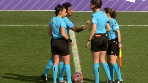 La berciana Raquel Suárez, árbitra del partido entre Croacia y Ucrania de clasificación de la Eurocopa femenina