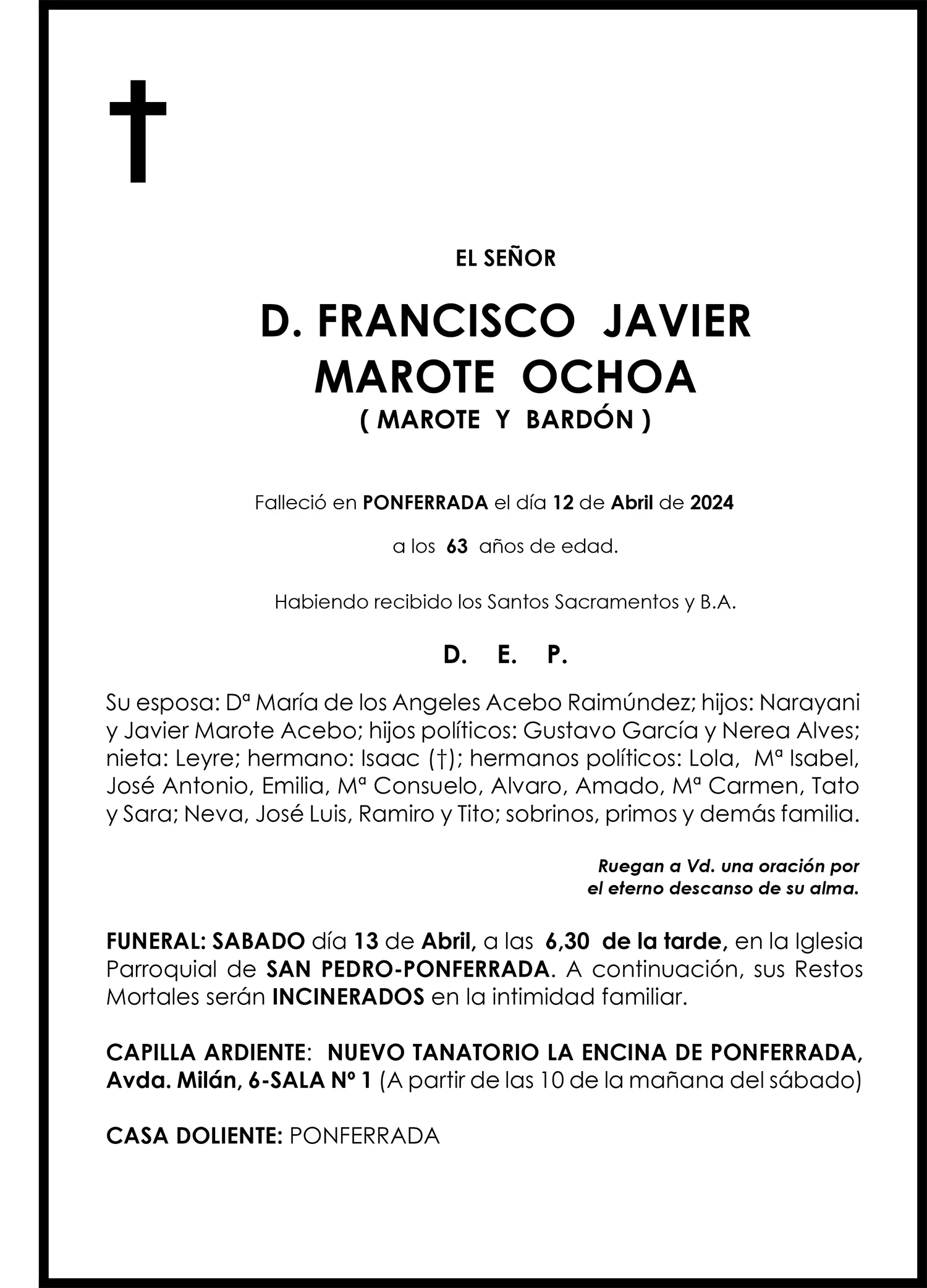  FRANCISCO JAVIER MAROTE OCHOA ( MAROTE Y BARDÓN )