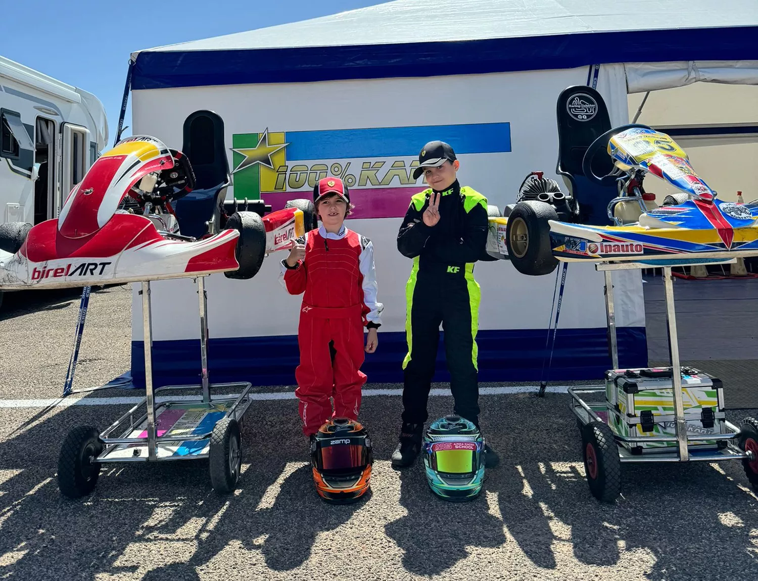 Los jóvenes pilotos Matteo Rodríguez y Enzo Prada representarán al Bierzo en el Campeonato de España de Karting categoría Academy