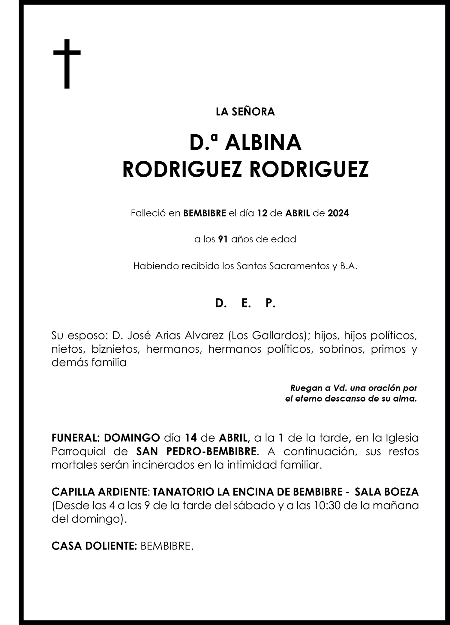 ALBINA RODRIGUEZ RODRIGUEZ