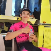 El ciclista de Technosylva Maglia Bembibre Cycling Team Marcos Gómez lidera la montaña en la Clásica de Valladolid