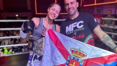 La luchadora afincada en El Bierzo Débora Évora retiene el título europeo WAKO