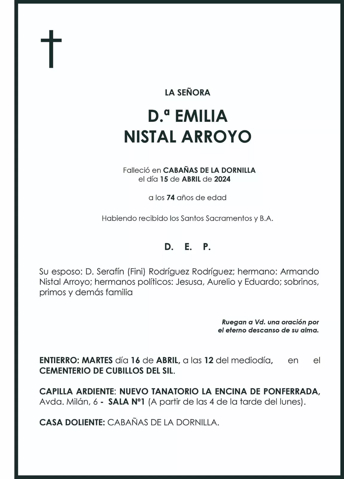 EMILIA NISTAL ARROYO
