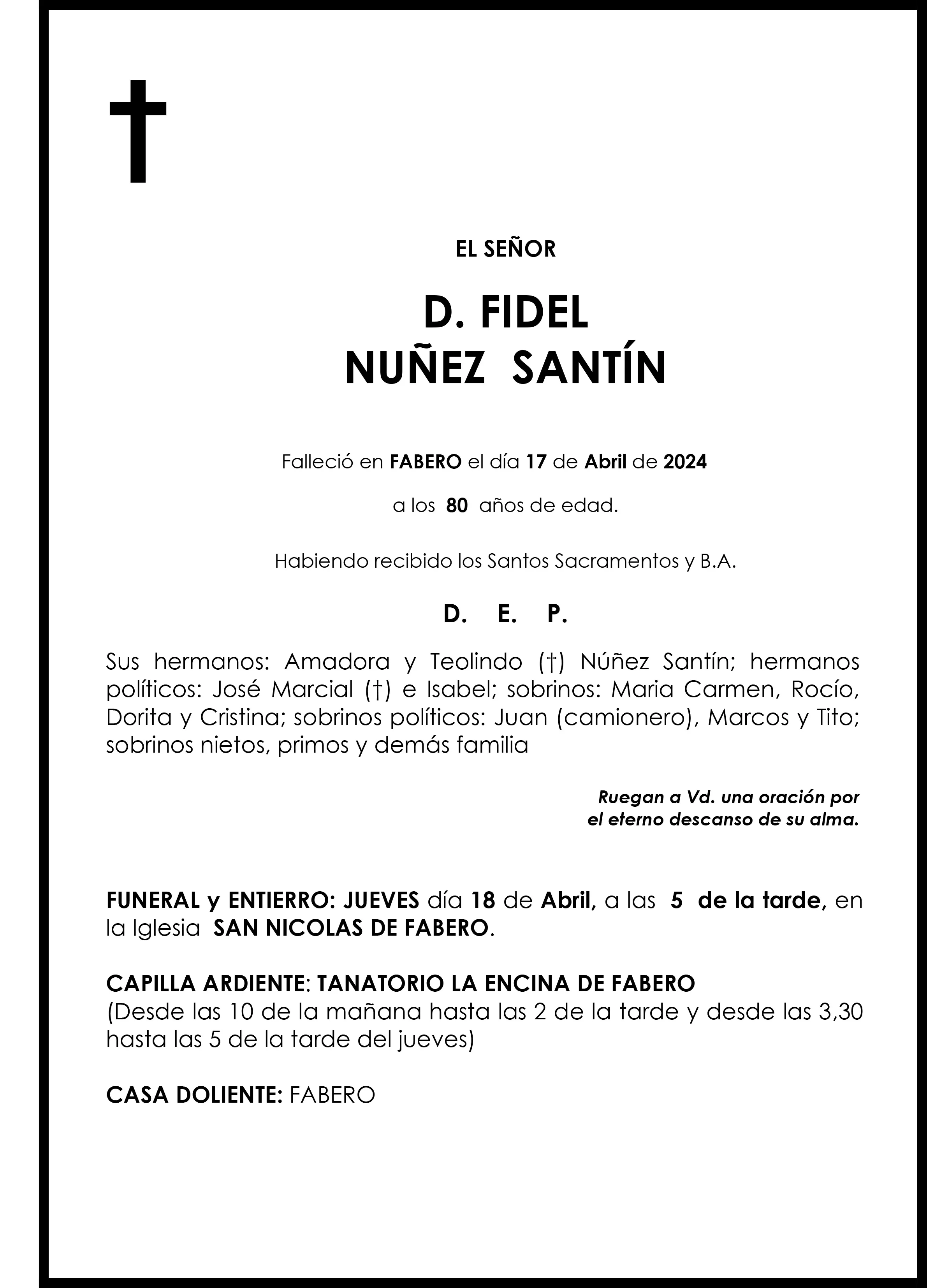 FIDEL NUÑEZ SANTIN