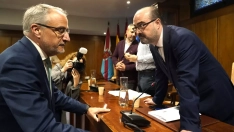 César Sánchez, ICAL. Archivo pleno extraordinario del Ayuntamiento de Ponferrada para debatir las alegaciones presentadas al presupuesto de 2024 y proceder a su aprobación definitiva. Olegario Ramón y Marco Morala 