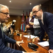 César Sánchez, ICAL. Archivo pleno extraordinario del Ayuntamiento de Ponferrada para debatir las alegaciones presentadas al presupuesto de 2024 y proceder a su aprobación definitiva. Olegario Ramón y Marco Morala 