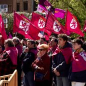 UPL regalará 1.000 banderas de la Región Leonesa en la manifestación del 16-F para “luchar por un futuro” para León | Campillo / ICAL