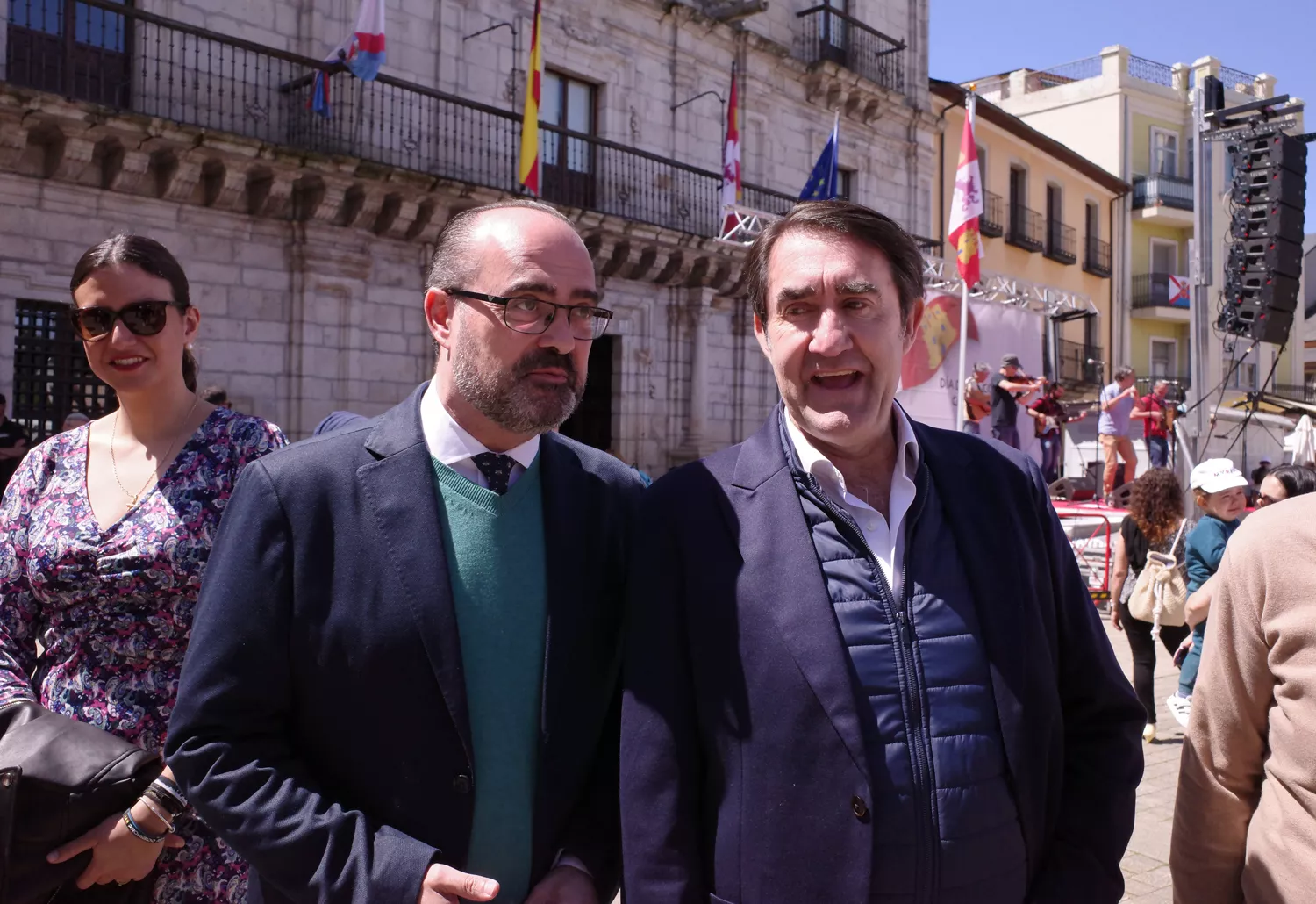 Alcalde de Ponferrada, Marco Morala, y el consejero de de Medio Ambiente de la Junta de Castilla y León, Juan Carlos Suárez-Quiñones