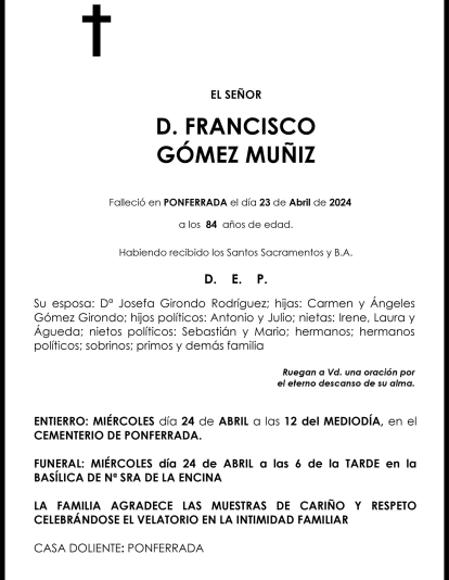 FRANCISCO GÓMEZ MUÑIZ