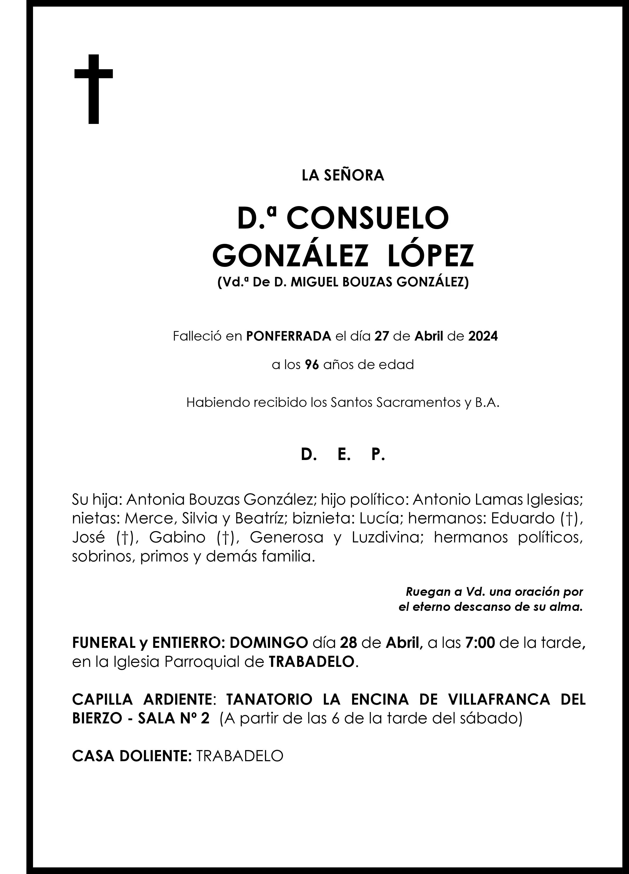 CONSUELO GONZALEZ LOPEZ