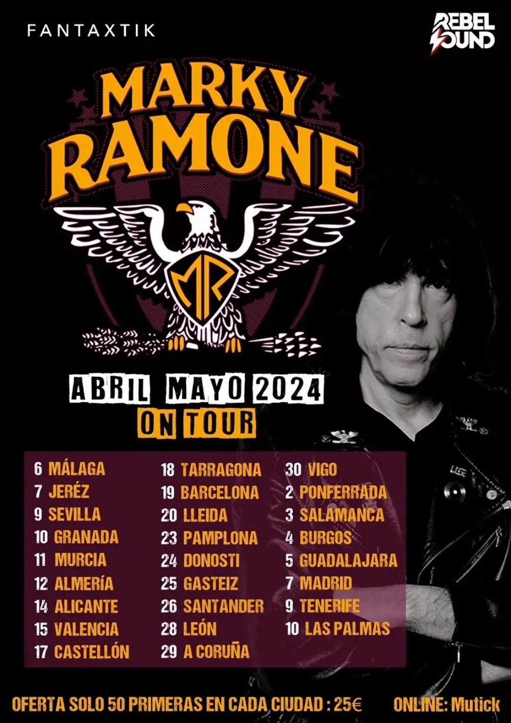 Cartel de la gira de Marky Ramone