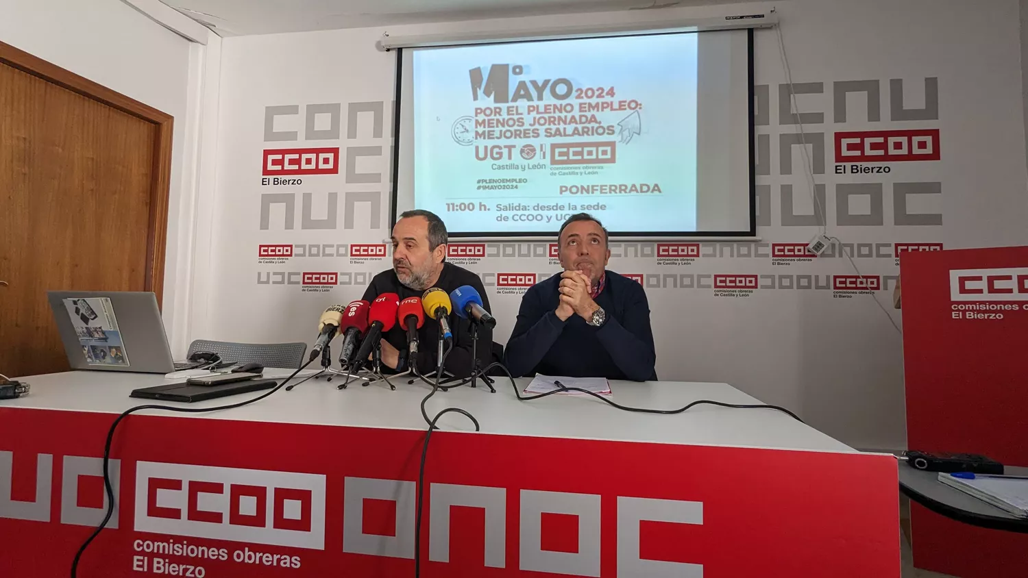 CCOO y UGT se movilizan en Ponferrada el 1 de mayo por "una reducción de la jornada laboral"