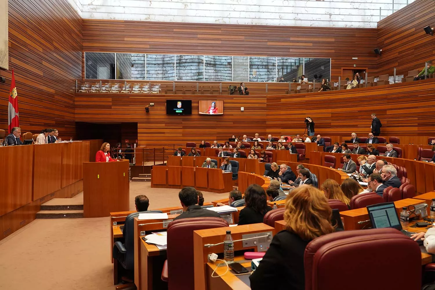 Primera sesión del Pleno de las Cortes de Castilla y León para el debate y votación de los proyectos de ley de Presupuestos Generales de la Comunidad para 2024 y de Medidas Tributarias, Financieras y Administrativas.