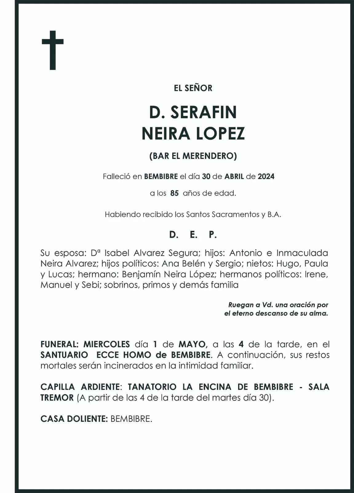 SERAFIN NEIRA LOPEZ 